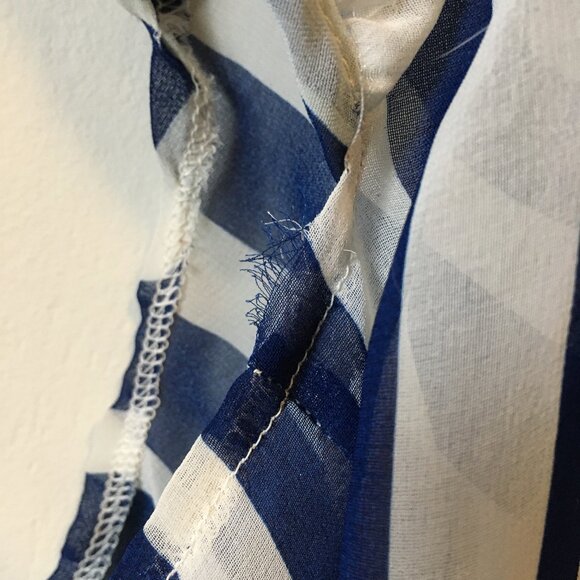 QED London Navy & White Flowing Nightingale Shirt - Picture 9 of 16